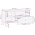 Mueble de TV madera maciza de mango negro 80x33x46