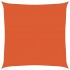 Toldo de vela cuadrado HDPE naranja 160 g/m² 7x7