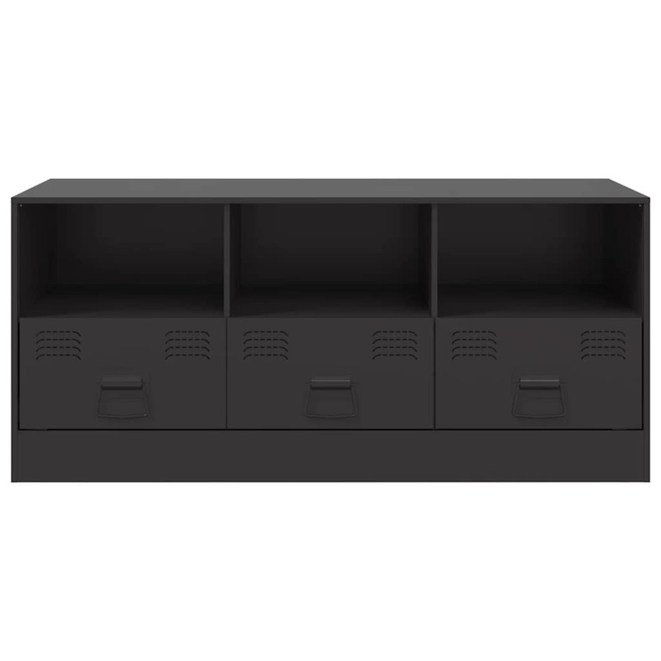 Mueble para TV de acero negro 99x39x44