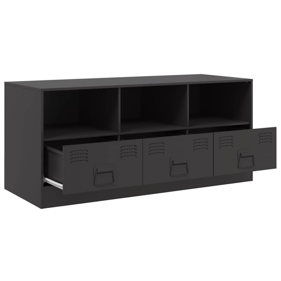Mueble para TV de acero negro 99x39x44