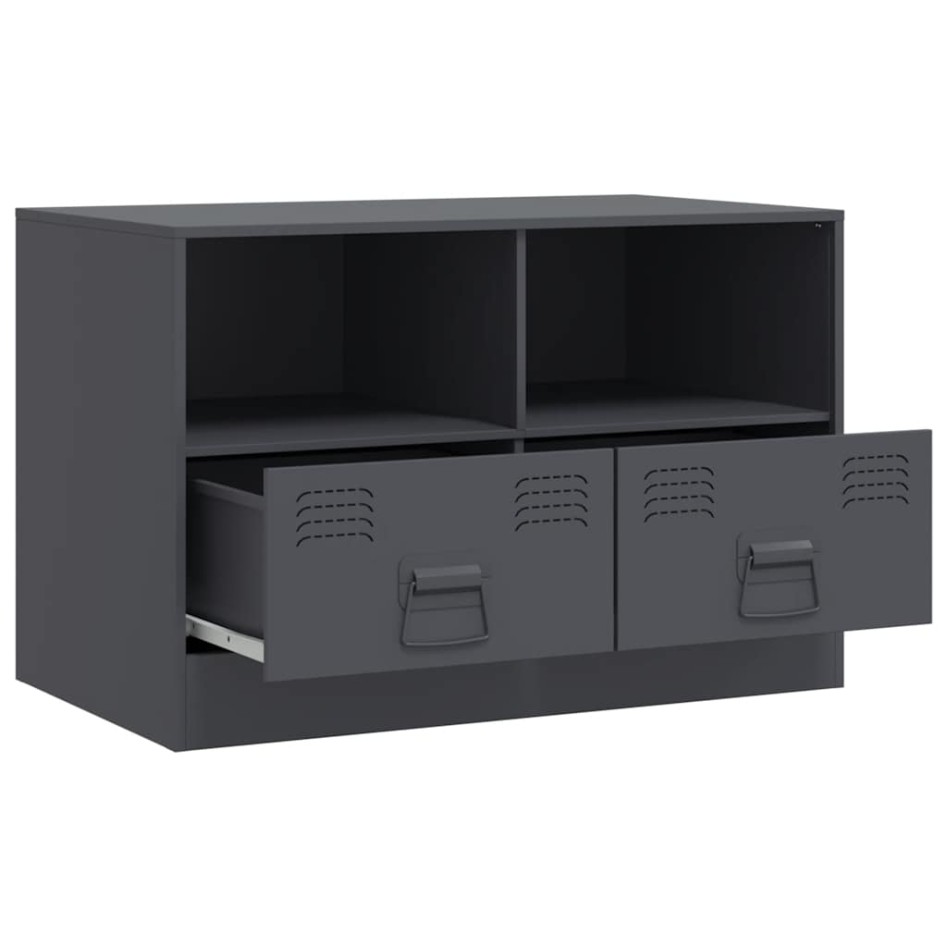Muebles para TV 2 unidades acero gris antracita 67x39x44