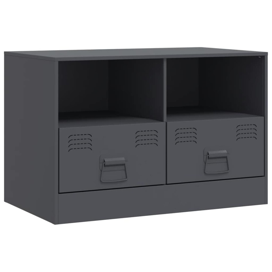 Muebles para TV 2 unidades acero gris antracita 67x39x44