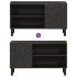 Mueble de TV madera maciza de mango negro 80x31x46