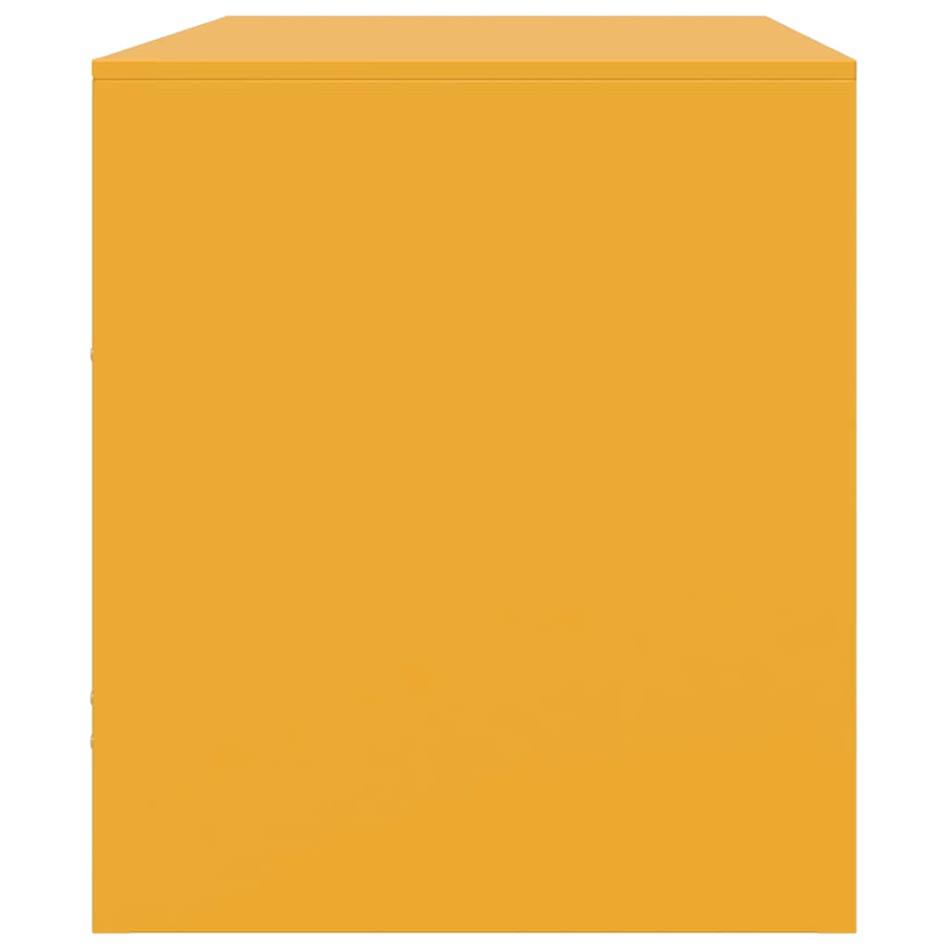 Muebles para TV 2 unidades acero amarillo mostaza 67x39x44