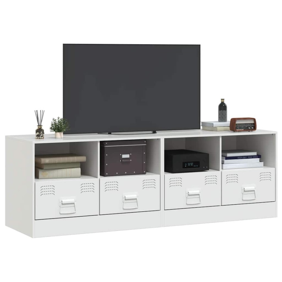 Muebles para TV 2 unidades acero blanco 67x39x44