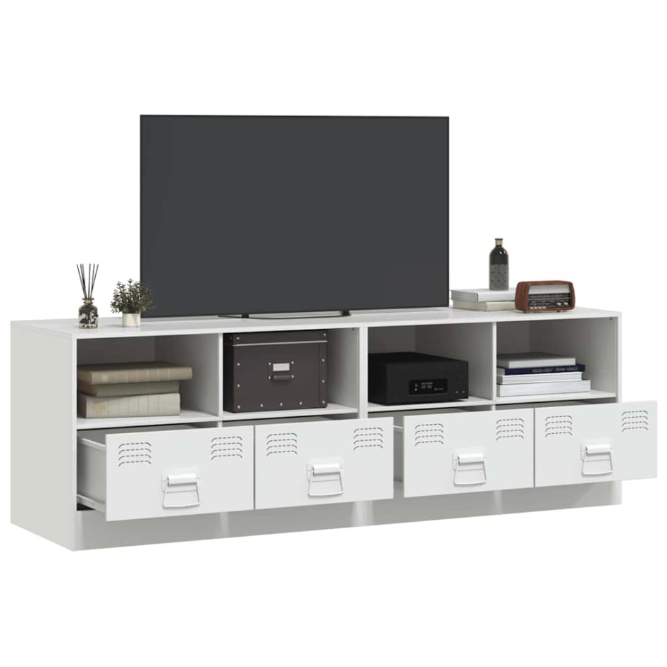 Muebles para TV 2 unidades acero blanco 67x39x44