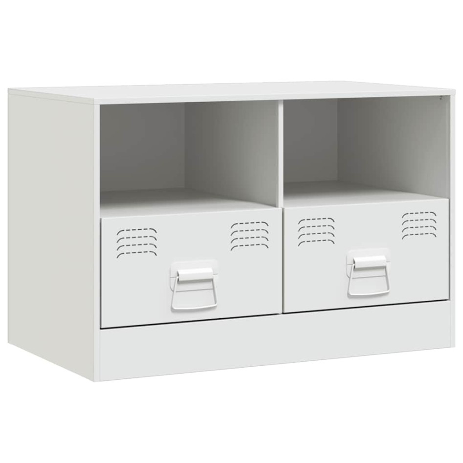 Muebles para TV 2 unidades acero blanco 67x39x44
