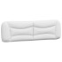 Cama con colchón cuero sintético blanco 180x200