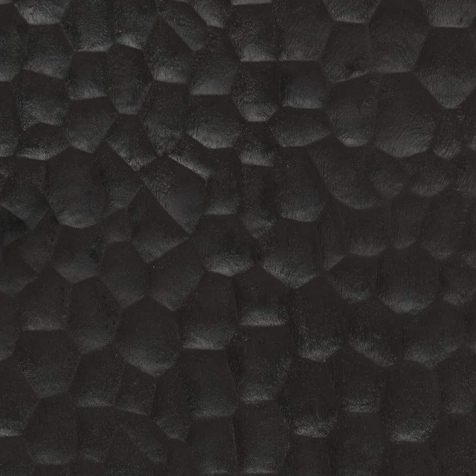 Mueble de TV madera maciza de mango negro 80x31x46