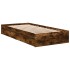 Cama con cajones madera de ingeniería roble ahumado 90x190
