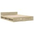 Cama con cajones madera ingeniería roble Sonoma 135x190