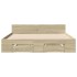 Cama con cajones madera ingeniería roble Sonoma 135x190