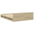 Cama con cajones madera ingeniería roble Sonoma 135x190