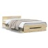 Cama con cajón madera ingeniería roble Sonoma 100x200