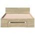 Cama con cajón madera ingeniería roble Sonoma 100x200