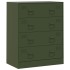 Aparador de acero verde oliva 67x39x83