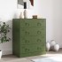 Aparador de acero verde oliva 67x39x83