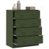 Aparador de acero verde oliva 67x39x83