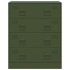 Aparador de acero verde oliva 67x39x83