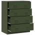 Aparador de acero verde oliva 67x39x83