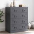 Aparador de acero gris antracita 67x39x83