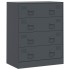 Aparador de acero gris antracita 67x39x83