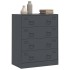 Aparador de acero gris antracita 67x39x83