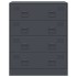 Aparador de acero gris antracita 67x39x83