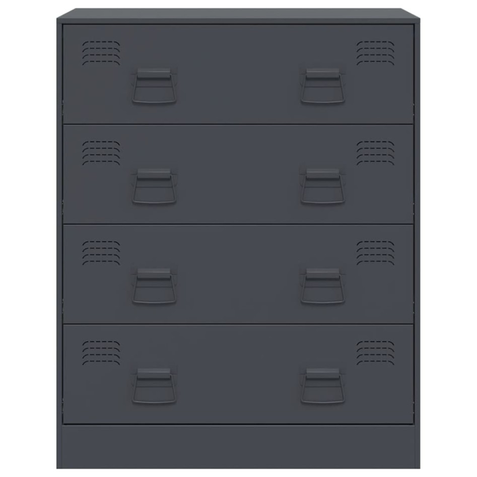 Aparador de acero gris antracita 67x39x83