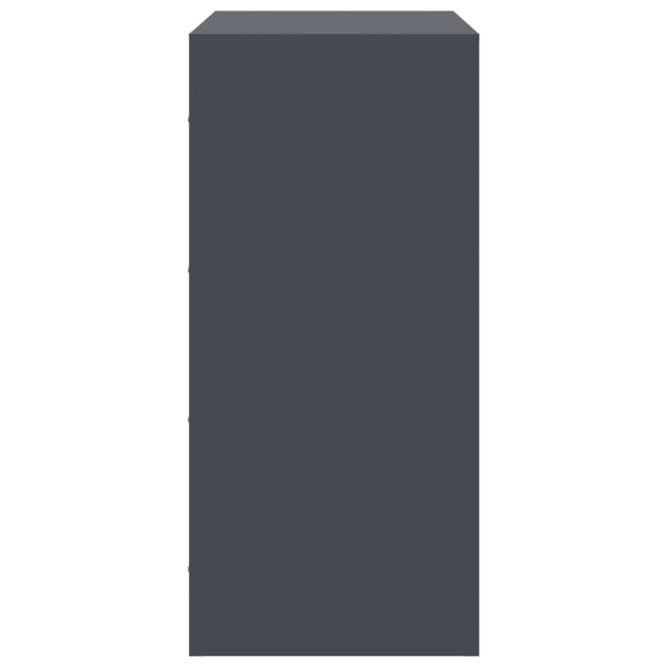 Aparador de acero gris antracita 67x39x83