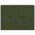 Aparador de acero verde oliva 99x39x73