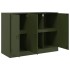 Aparador de acero verde oliva 99x39x73