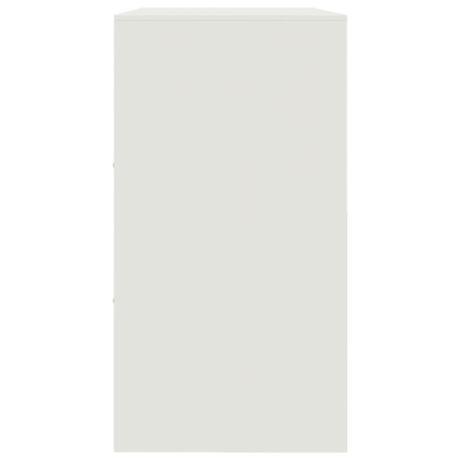 Aparador de acero blanco 99x39x73