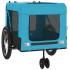 Remolque de bicicleta mascotas hierro tela Oxford azul