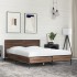 Estructura cama madera ingeniería metal marrón roble 120x200