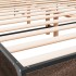Estructura cama madera ingeniería metal marrón roble 120x200