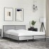 Estructura cama madera ingeniería metal gris Sonoma 140x200