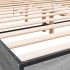 Estructura cama madera ingeniería metal gris Sonoma 140x200