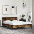 Estructura cama madera ingeniería metal roble ahumado