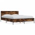 Estructura cama madera ingeniería metal roble ahumado