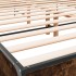 Estructura cama madera ingeniería metal roble ahumado