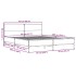 Estructura cama madera ingeniería metal roble ahumado