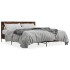 Estructura cama madera ingeniería metal roble ahumado