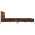 Estructura cama madera ingeniería metal roble ahumado