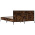 Estructura cama madera ingeniería metal roble ahumado