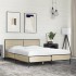 Estructura cama madera ingeniería metal roble Sonoma 120x190