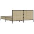 Estructura cama madera ingeniería metal roble Sonoma 120x190