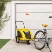 Remolque de bicicleta mascotas hierro tela Oxford amarillo