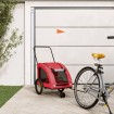 Remolque de bicicleta mascotas hierro tela Oxford rojo