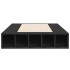 Estructura de cama madera de ingeniería negra 90x200